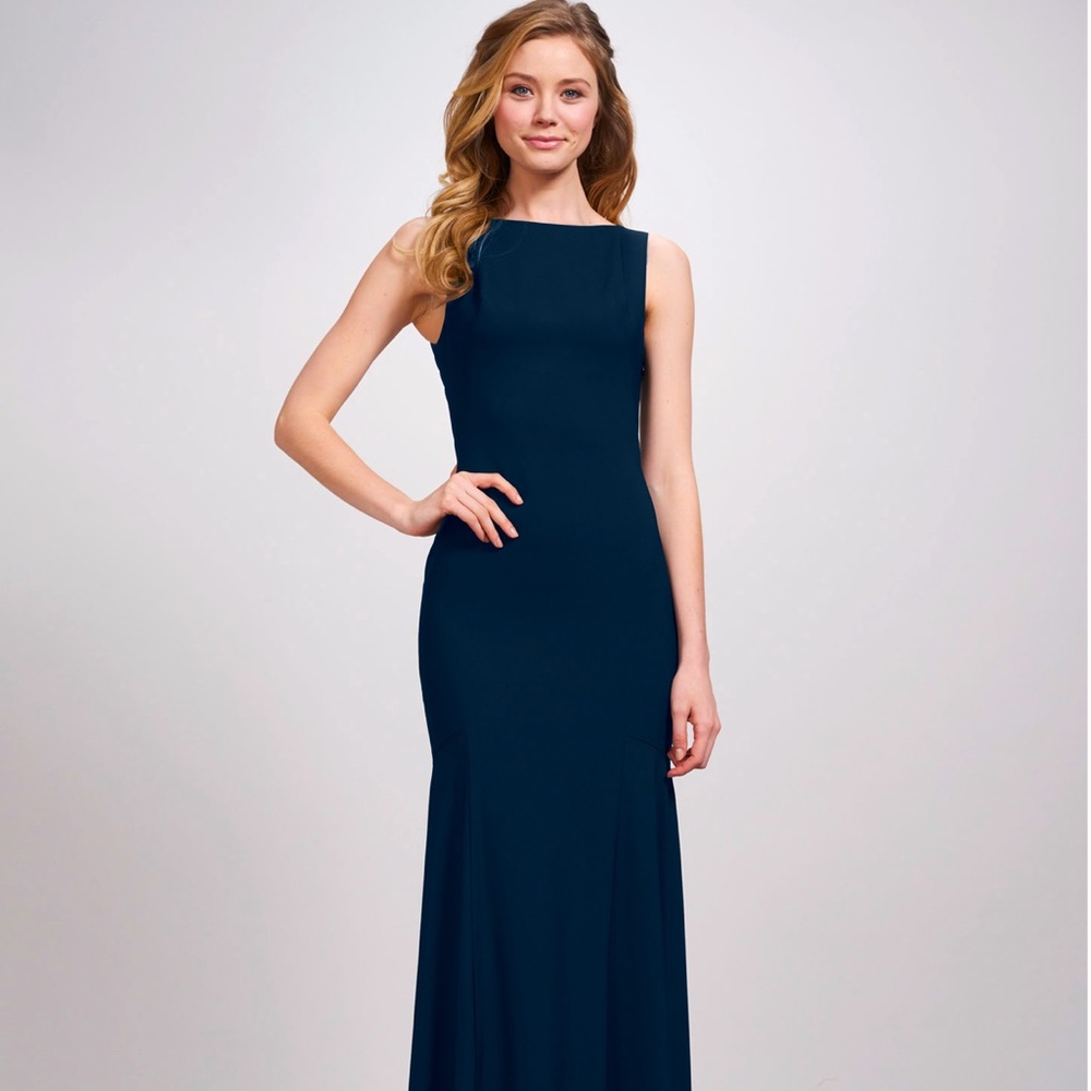 THEIA "The Bianca" bridesmaid dress in NAVY